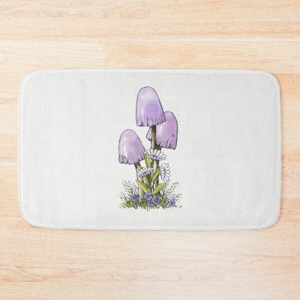 Item preview, Mushrooms, Daisies, and Periwinkles, Botanical Art designed and sold by JoyfulWhimsy.