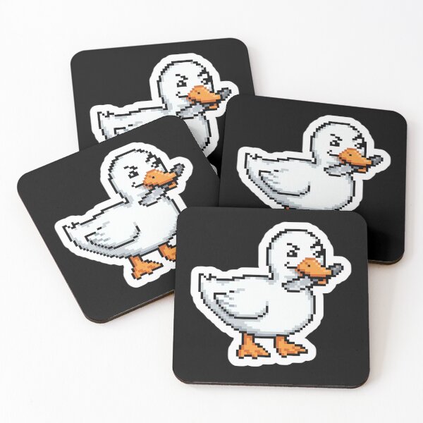 Item preview, Cute Kawaii Pixel Art Duck with Knife Meme designed and sold by PixelAlchemyHQ.