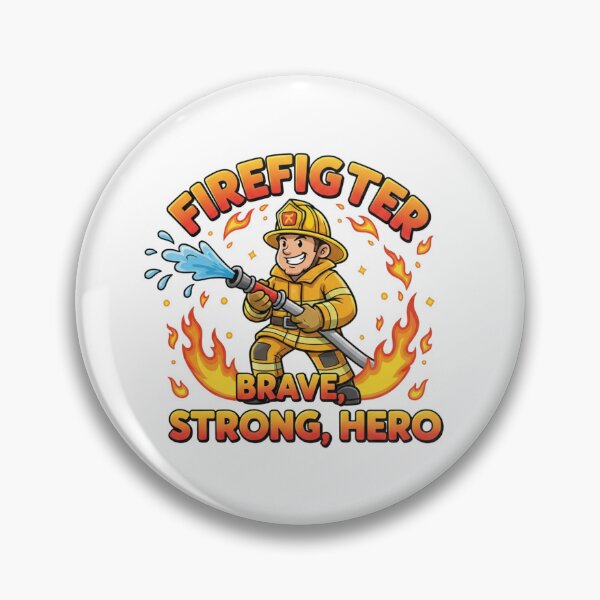 Item preview, Firefighter Brave Strong Hero – Cute Firefighter Cartoon Design for First Responders designed and sold by YK SHOP.