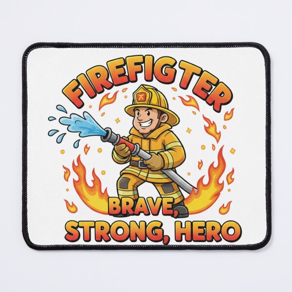 Item preview, Firefighter Brave Strong Hero – Cute Firefighter Cartoon Design for First Responders designed and sold by YK SHOP.