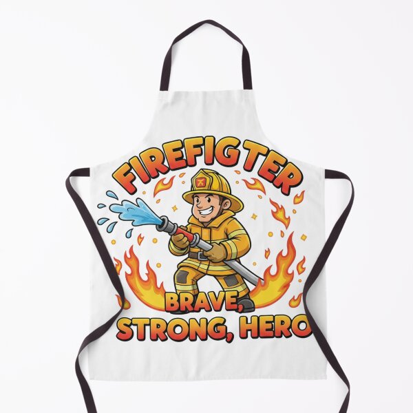 Item preview, Firefighter Brave Strong Hero – Cute Firefighter Cartoon Design for First Responders designed and sold by YK SHOP.