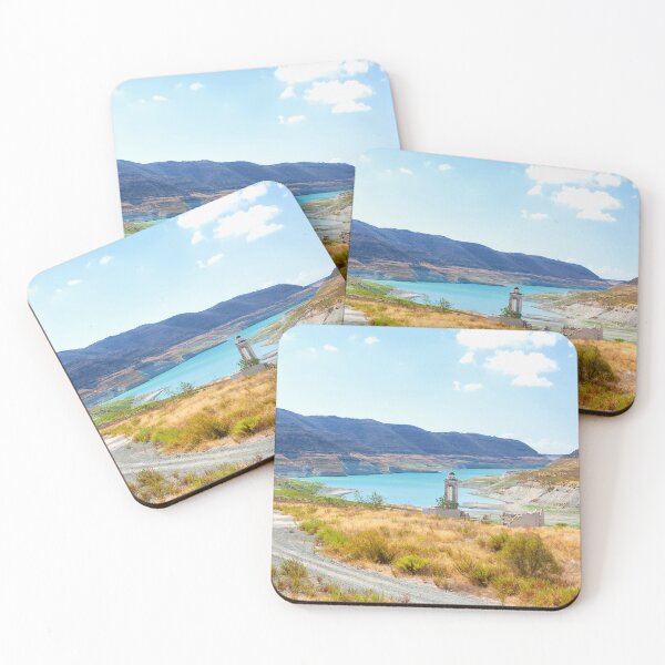 Item preview, Abandoned Alassa Church at Kouris Reservoir Cyprus Landscape designed and sold by LRPhotoart.