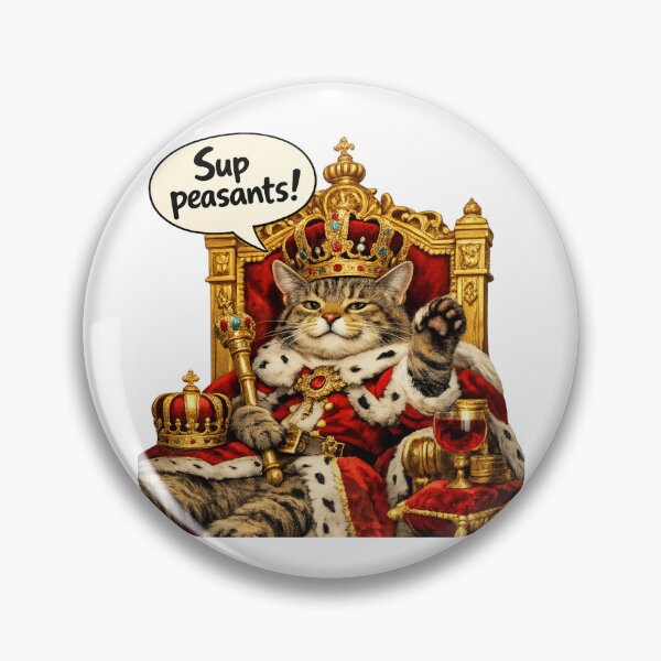 Item preview, Funny Cat King Sup Peasants designed and sold by ttuniques.