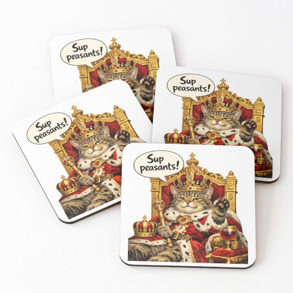 Item preview, Funny Cat King Sup Peasants designed and sold by ttuniques.