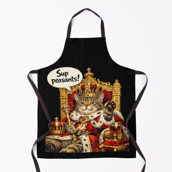 Item preview, Funny Cat King Sup Peasants designed and sold by ttuniques.