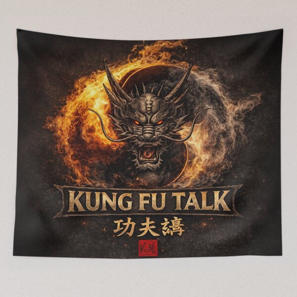 Item preview, Kung Fu Talk Podcast designed and sold by Fei Long Design Hub.