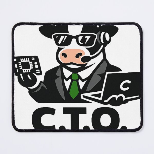 Artikelvorschau, CTO – Technischer Kuh-Offizier | Lustiges Tech-Kuh-Shirt für Entwickler und Ingenieure entworfen und verkauft von GaliciaCity.