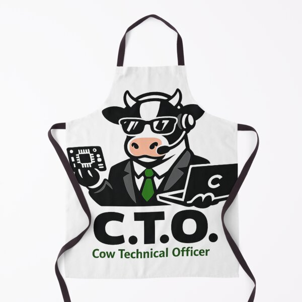 Item preview, C.T.O. – Cow Technical Officer | Funny Tech Cow Shirt for Developers & Engineers designed and sold by GaliciaCity.