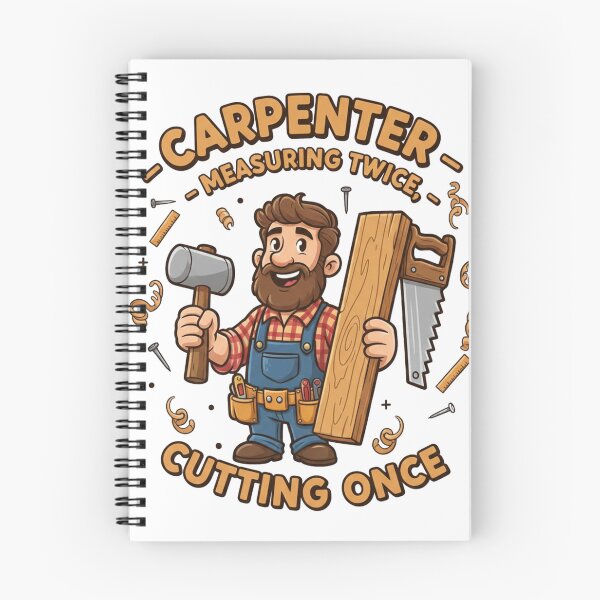 Item preview, Carpenter Measuring Twice Cutting Once T-Shirt, Woodworking Gift, Handyman Graphic Tee designed and sold by YK SHOP.