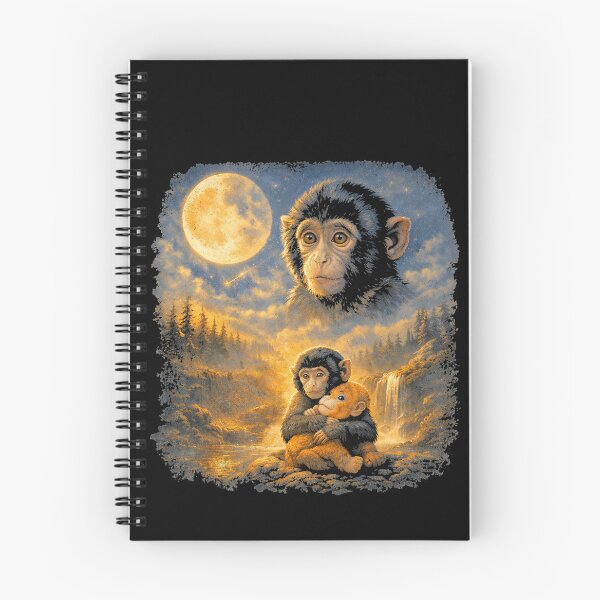 Item preview, Punch Monkey Moon 90s Retro Animal Vintage designed and sold by IdealDo.