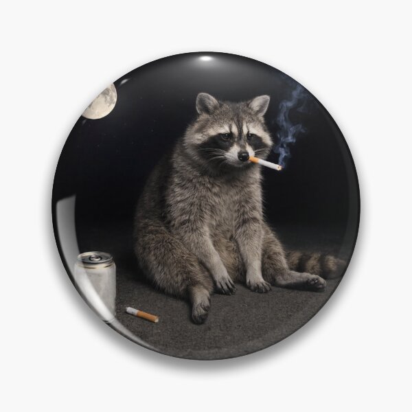 Item preview, Funny Smoking raccoon Meme designed and sold by Kladhadredo.