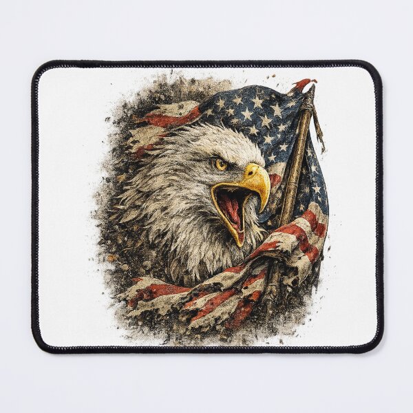 Item preview, Vintage American Eagle Patriotic Shirt – Distressed USA Flag Freedom Design designed and sold by Pepperoriginal.