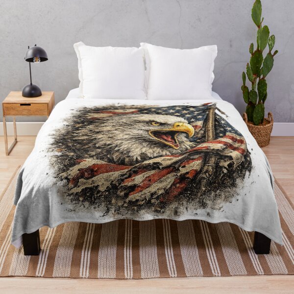 Item preview, Vintage American Eagle Patriotic Shirt – Distressed USA Flag Freedom Design designed and sold by Pepperoriginal.
