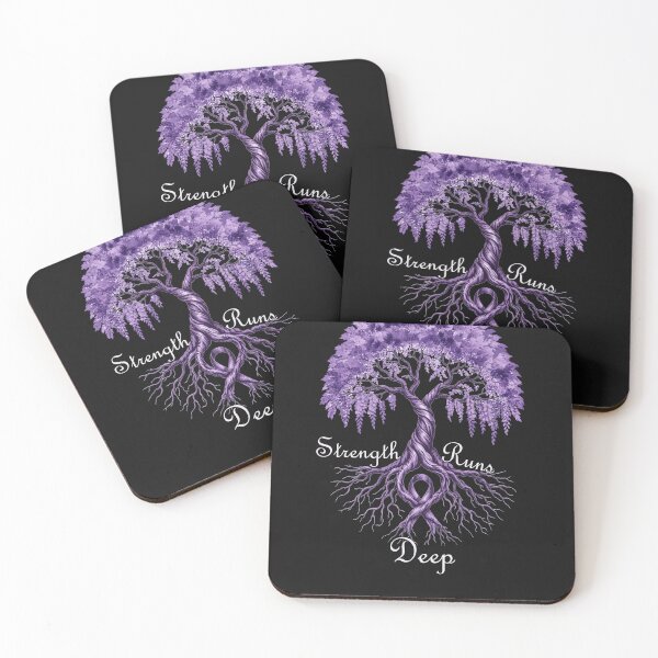 Item preview, Strength Runs Deep Purple Ribbon Tree of Life Awareness designed and sold by tamdevo1.