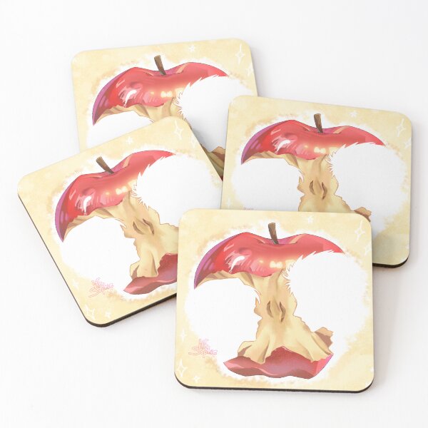 Item preview, Illustration of an apple with a silhouette of a girl and a boy designed and sold by Sohhhe.
