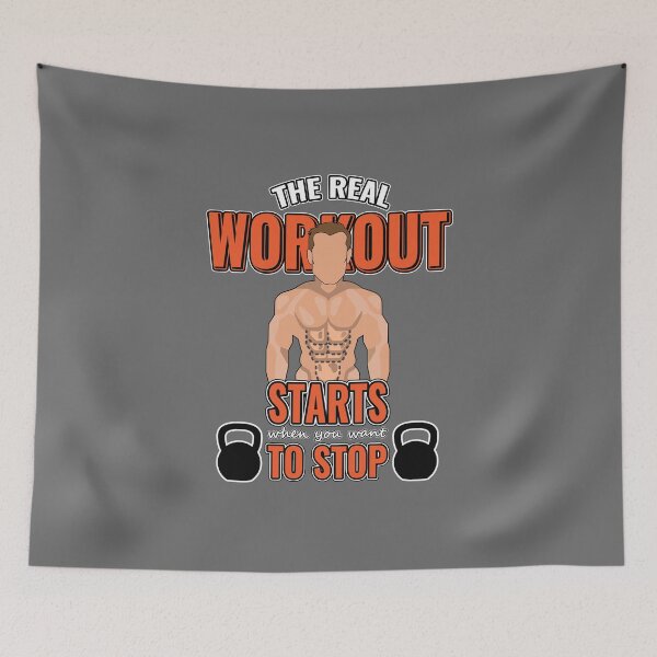 Item preview, THE REAL WORKOUT STARTS WHEN YOU WANT TO STOP designed and sold by knight studio 77.