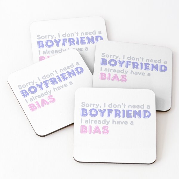 Item preview, I don't need a boyfriend, I definitely have a bias designed and sold by Hallyu Bubble.