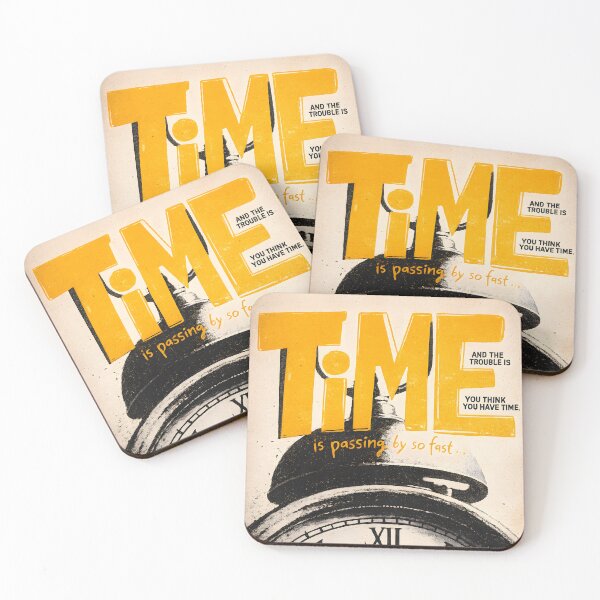 Item preview, Time Is Passing Fast Motivational Quote designed and sold by AbstractAuraArt.