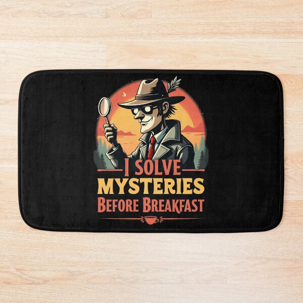 Item preview, I Solve Mysteries Before Breakfast – Funny Detective Humor Design designed and sold by CyfroweMysli.