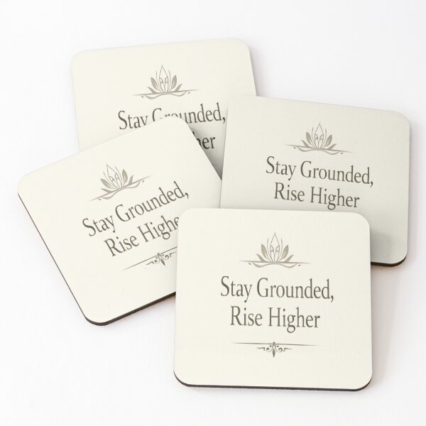 Item preview, Stay Grounded, Rise Higher – Elegant Motivational Typography Design designed and sold by ArthUpscale.