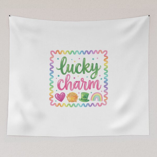 Item preview, Lucky Charm – Cute St. Patrick’s Day Rainbow & Icons Design designed and sold by Saxon Designs.