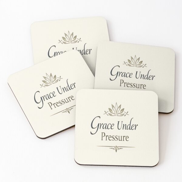 Item preview, Grace Under Pressure – Elegant Motivational Typography Design designed and sold by ArthUpscale.
