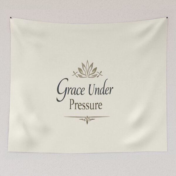 Item preview, Grace Under Pressure – Elegant Motivational Typography Design designed and sold by ArthUpscale.