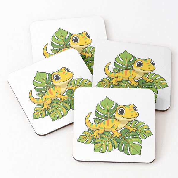 Item preview, Cute Tropical Lizard Cartoon Vector – Colorful Gecko Illustration for Stickers, T-Shirts & Gifts designed and sold by YK SHOP.
