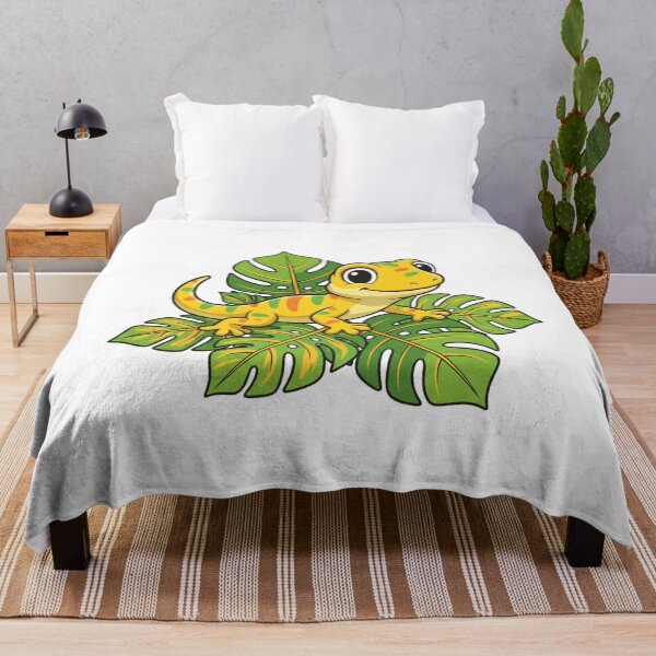 Item preview, Cute Tropical Lizard Cartoon Vector – Colorful Gecko Illustration for Stickers, T-Shirts & Gifts designed and sold by YK SHOP.