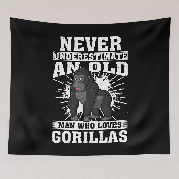 Item preview, Never Underestimate An Old Man Who Loves Gorillas  designed and sold by CosmoKitsch.