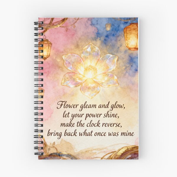Item preview, Golden Healing Flower Song – Magical Lantern Watercolor Art designed and sold by inallusha.