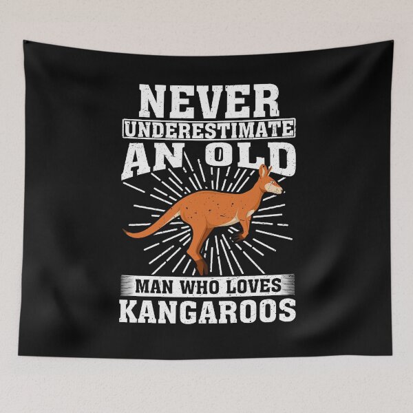 Item preview, Never Underestimate An Old Man Who Loves Kangaroos  designed and sold by CosmoKitsch.