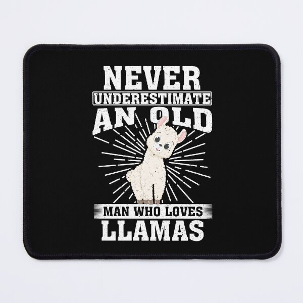 Item preview, Never Underestimate An Old Man Who Loves Llamas designed and sold by CosmoKitsch.
