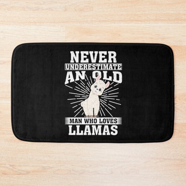Item preview, Never Underestimate An Old Man Who Loves Llamas  designed and sold by CosmoKitsch.