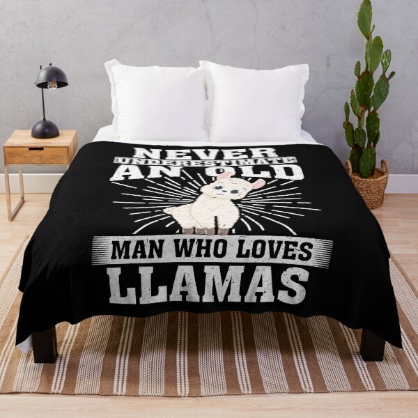 Item preview, Never Underestimate An Old Man Who Loves Llamas  designed and sold by CosmoKitsch.