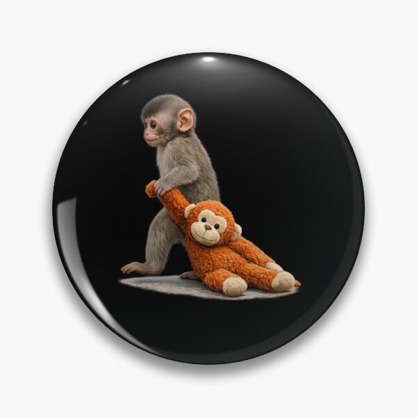 Item preview, The Monkey Punch With Plush Toy designed and sold by FreshVibe Prints.