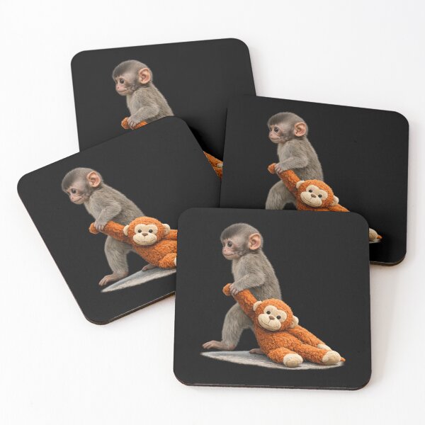 Item preview, The Monkey Punch With Plush Toy designed and sold by FreshVibe Prints.
