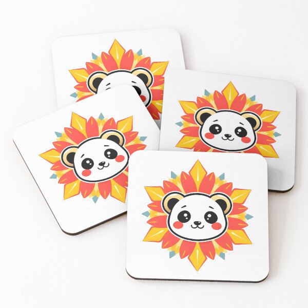 Item preview, A cute panda face centered within a vibrant floral design designed and sold by Beleza e Estilo.