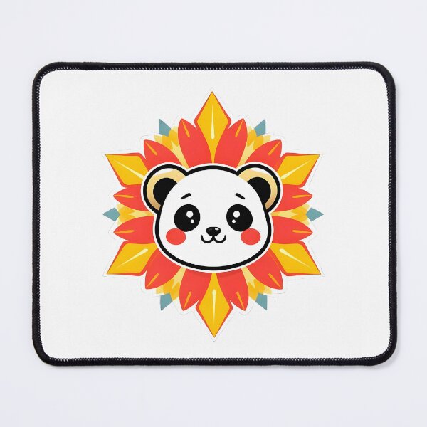 Item preview, A cute panda face centered within a vibrant floral design designed and sold by Beleza e Estilo.