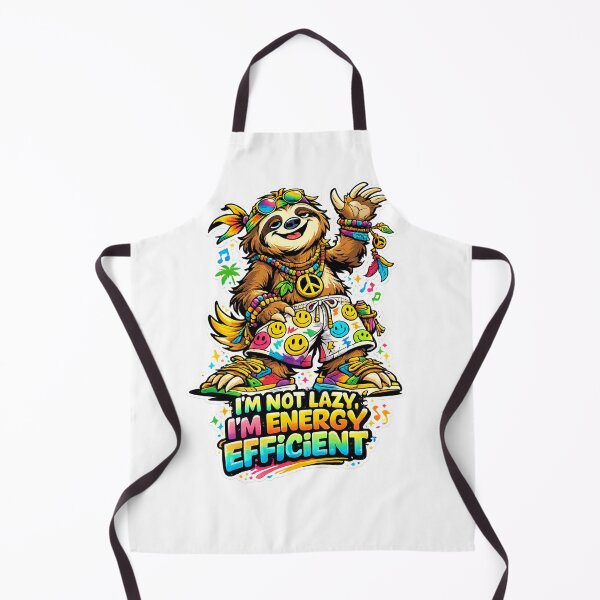 Item preview, ’m Not Lazy I’m Energy Efficient Groovy Sloth designed and sold by RetroRespect.
