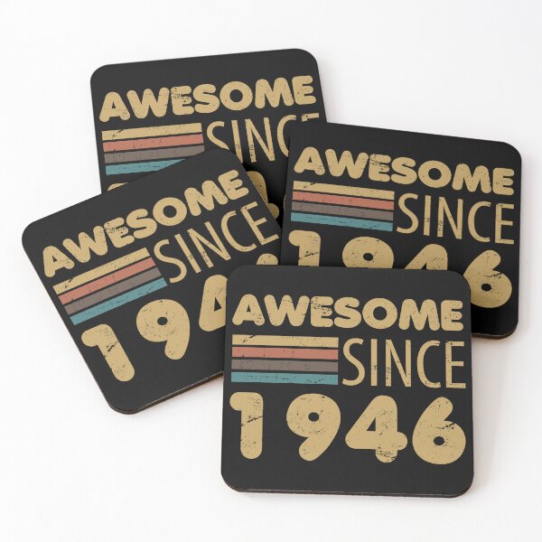 Item preview, Awesome Since 1946 80th Birthday designed and sold by thepixelgarden.