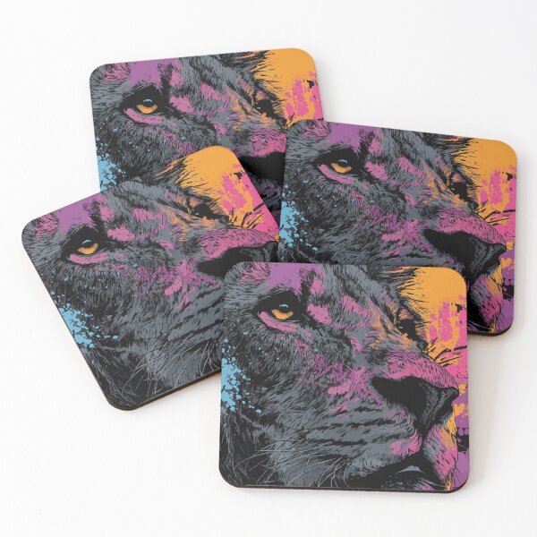 Item preview, Lion close-up – color explosion look designed and sold by drizzd.