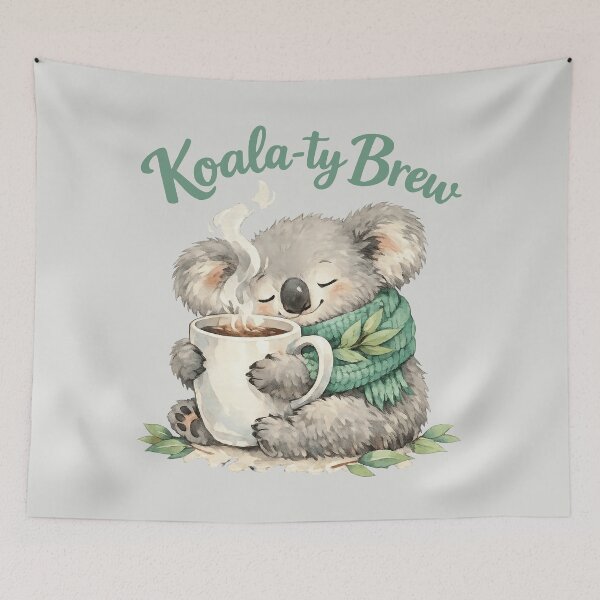 Item preview, Koala-ty Brew - Cozy Koala Pun designed and sold by DigitalGlade.