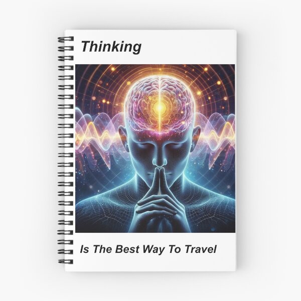 Item preview, Thinking is the Best Way to Travel – Retro Minimalist Philosophy Design designed and sold by oceantospace.