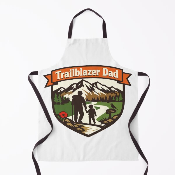 Item preview, Vintage Hiking Badge Trailblazer Dad with Child designed and sold by FunFitLife Studio.