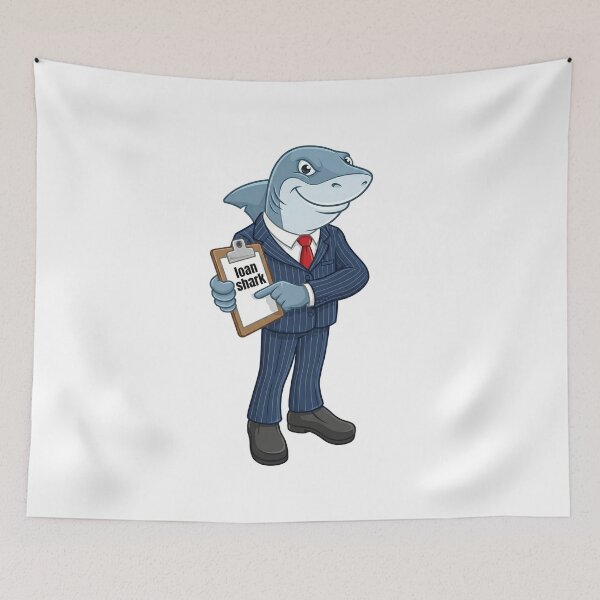 Item preview, Funny Loan Shark in a Suit- Funny Finance Pun & Business designed and sold by Tamer ⭐⭐⭐⭐⭐.