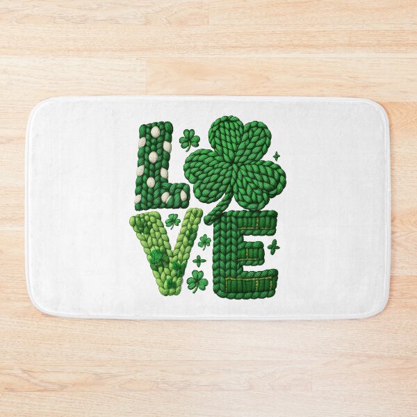 Item preview, LOVE – Yarn‑Textured St. Patrick’s Day Design designed and sold by Saxon Designs.