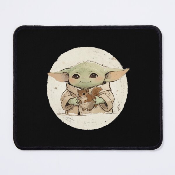 Item preview, BABY YODA WITH FLYING SQUIRREL designed and sold by LIS AND MELIVERSO.