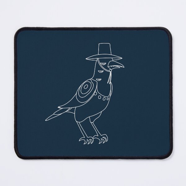 Item preview, Sus Bird in Hat Outline White designed and sold by Thewoodsycrafter.