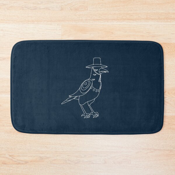 Item preview, Sus Bird in Hat Outline White designed and sold by Thewoodsycrafter.